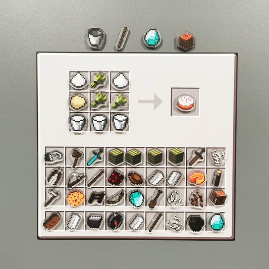 Creative Crafting Table Fridge Magnet My World Mini Magnetic Props Crafting Pack