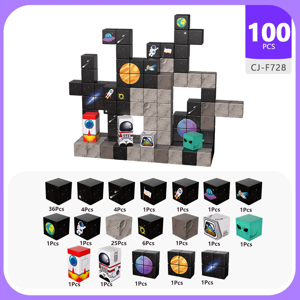Space Walk Magnetic Blocks | STEM Building Set | Premium Quality