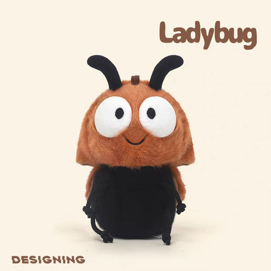 Adorable Ladybug Plushie with Big Eyes | Soft Stuffed Animal Toy & Bag Charm