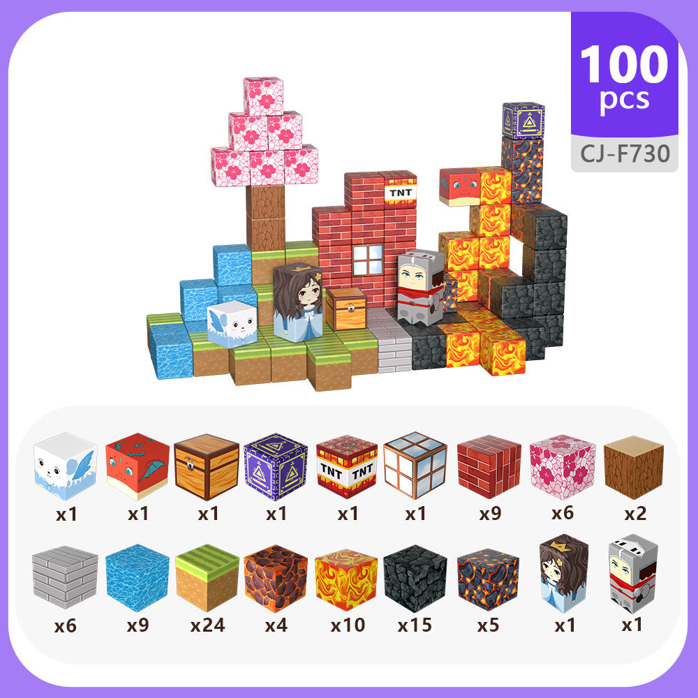 Princess & Knight Magnetic Building Blocks 100 Pieces | STEM Toy