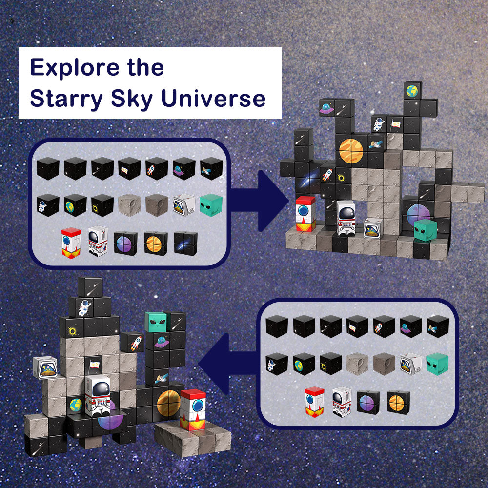 Space Walk Magnetic Blocks | STEM Building Set | Premium Quality