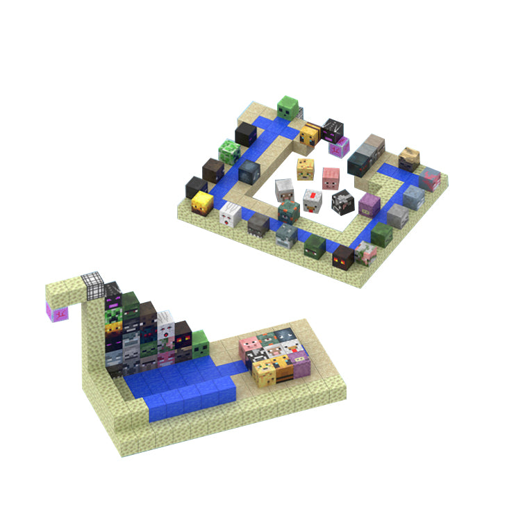 128PCS Magnetic Blocks for Kids | Montessori Toys Creative Play & Mine Magnet World Set- T099