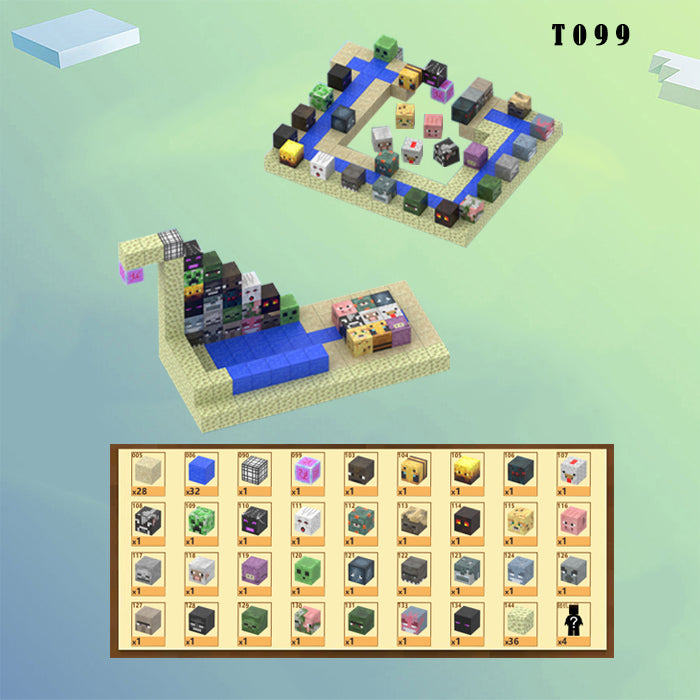 128PCS Magnetic Blocks for Kids | Montessori Toys Creative Play & Mine Magnet World Set- T099