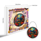 Gothic Haunted House Acrylic Jigsaw Puzzle Suncatcher - 112 Pcs Stained Glass Window Art