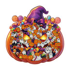 Halloween Pumpkin Wooden Puzzle – 119-Piece DIY Decor