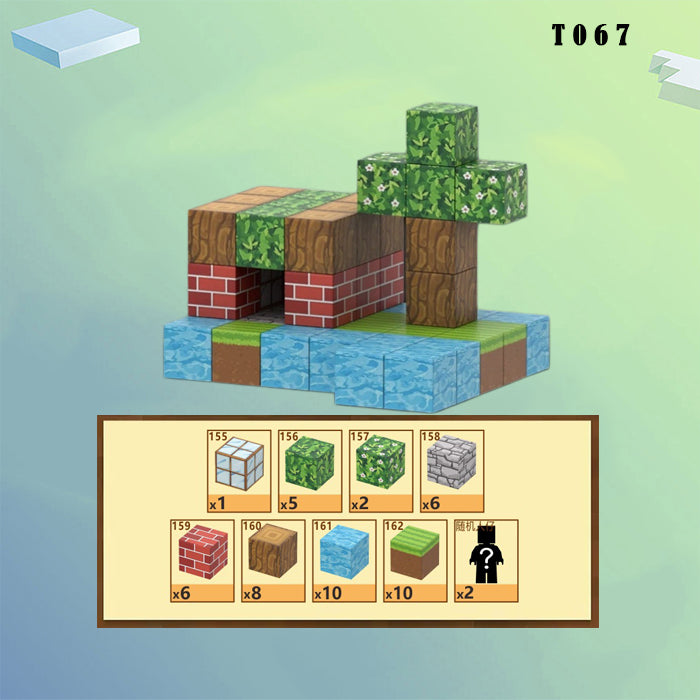 3D Magnetic Building Blocks – 3 Themed Sets for Kids