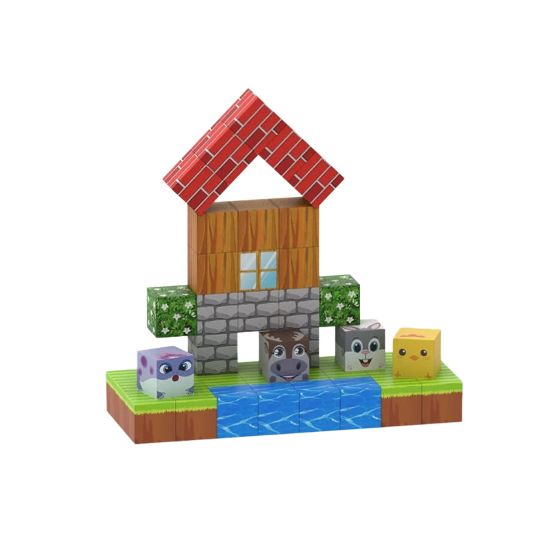 3D Magnetic Building Blocks – 3 Themed Sets for Kids