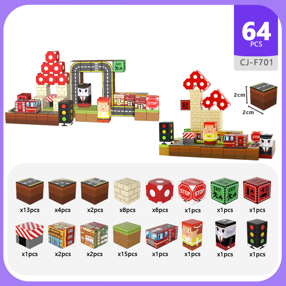 Magnetic Building Blocks Set | 64pc & 120pc | Creative STEM Toy