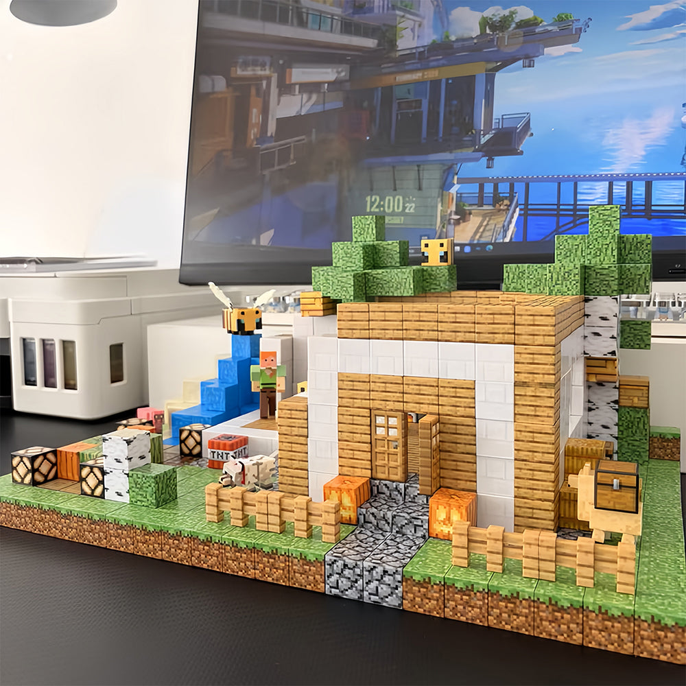 Adventure Blocks Magnetic Building Set – Pixel Style Blocks for Kids