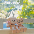 Beloved Shaking Wooden Man Couple Set | Dancing Car & Home Decor with Handheld Flowers