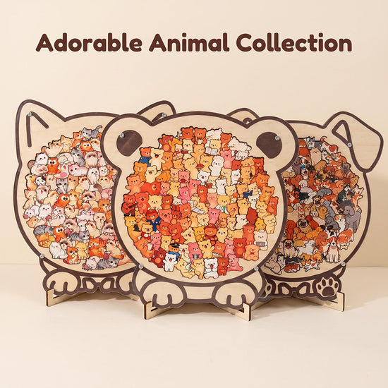 Charming Animal Shape Wooden Jigsaw Puzzles - Fun & Decorative for All Ages!
