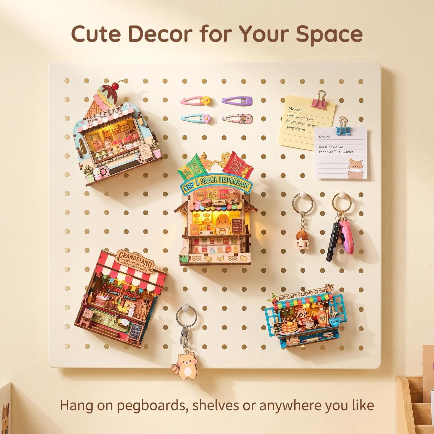 Mini Snack Shop Wooden Puzzle Magnet Kit – DIY Miniature Market Stall Fridge Magnet