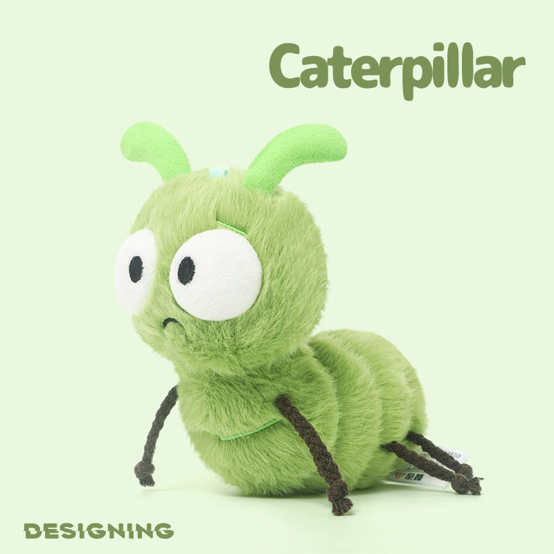 Caterpillar Plush Toy - Cute Insect Plushie with Big Eyes & Antennae