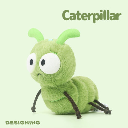 Caterpillar Plush Toy - Cute Insect Plushie with Big Eyes & Antennae