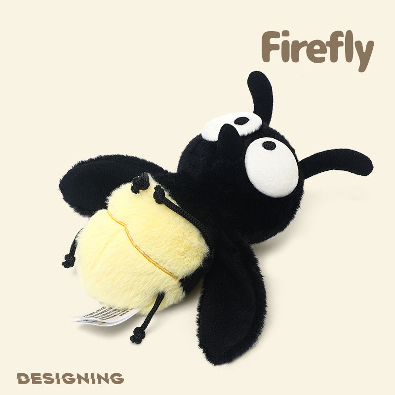 Firefly Plush Toy - Glowing Insect Plushie with Big Eyes & Antennae