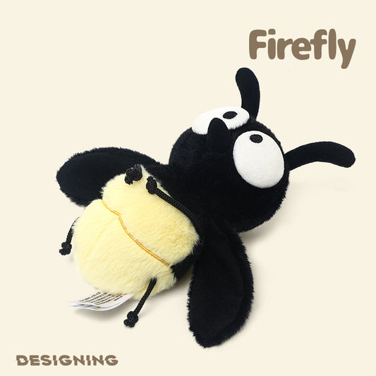 Firefly Plush Toy - Glowing Insect Plushie with Big Eyes & Antennae