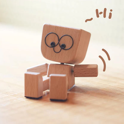 Free Shipping Swinging Wooden Man for Car | Magnetic Changeable Face Decor