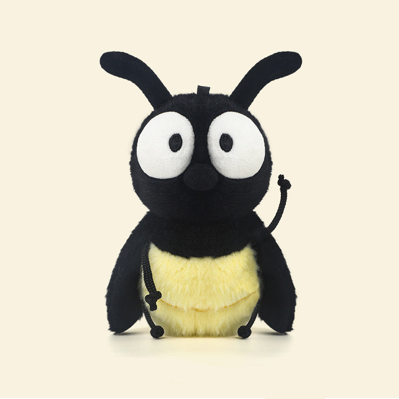 Firefly Plush Toy - Glowing Insect Plushie with Big Eyes & Antennae