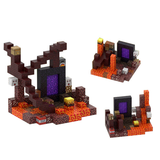 Magnetic Blocks 132pcs Lava Realm Set | Inferno STEM Kit for Kids 3+ | Magitoy