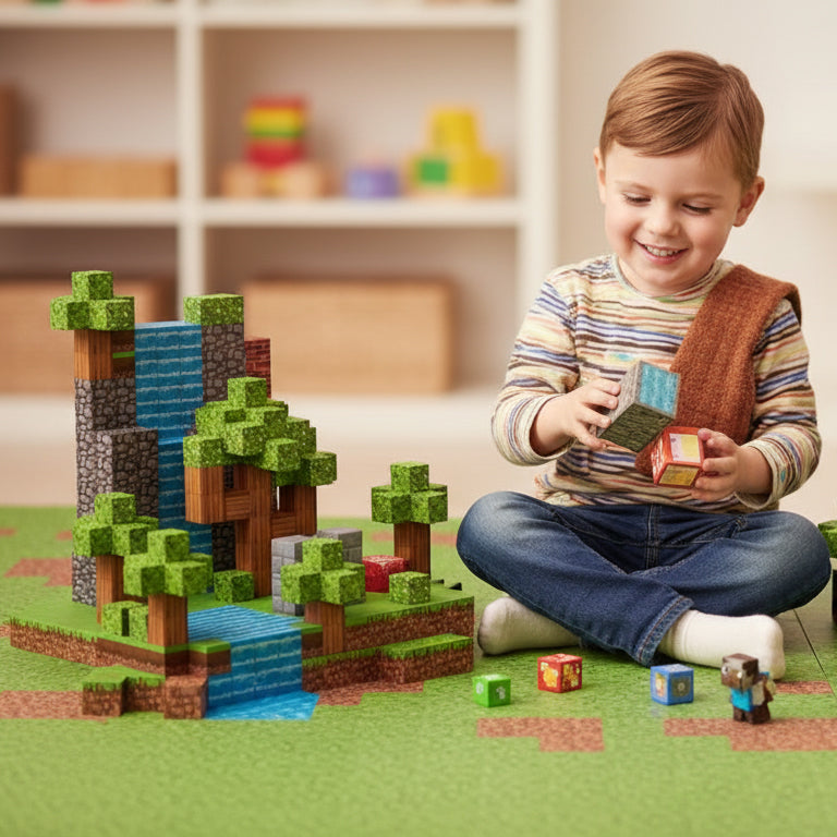 Magnetic Construction Toys Magnetic Blocks-Build Mine Magnet World Set