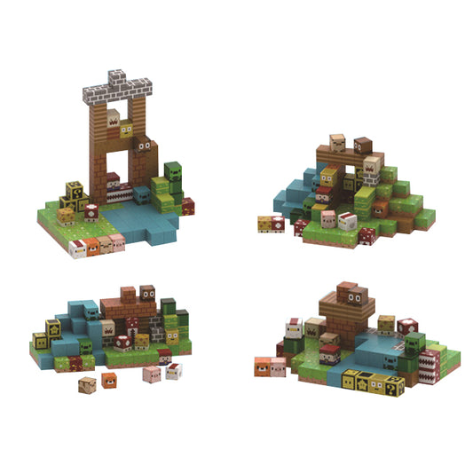 Pixel Adventure Building Set – 120-Piece Magnetic Blocks for Creative Play