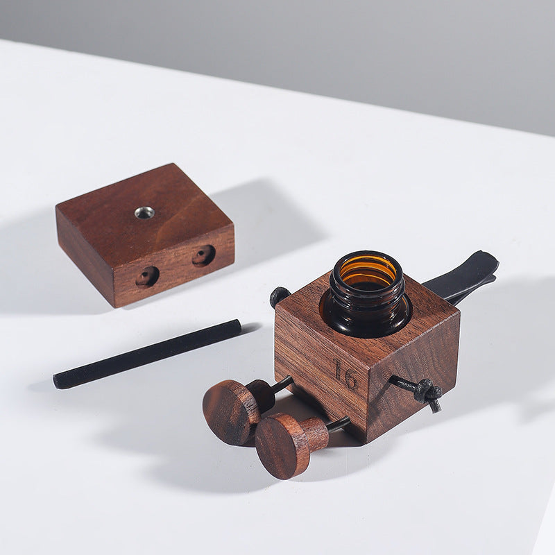 Wooden Man Car Aromatherapy Diffuser - Natural Wood Car Decor
