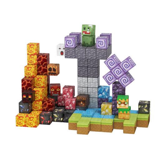 🔥 Lava Theme Magnetic Blocks - Volcanic STEM Building Set