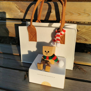 Free Shipping Shaking Feet Wooden Doll with magnetic expression accessories for decoration