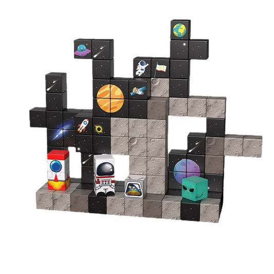 Space Walk Magnetic Blocks | STEM Building Set | Premium Quality