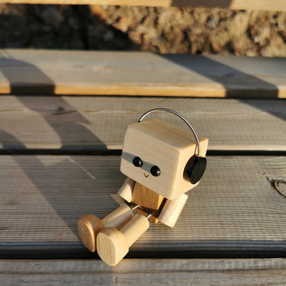 Free Shipping Swaying Wooden Man Figurine | Handcrafted Car & Desk Decor