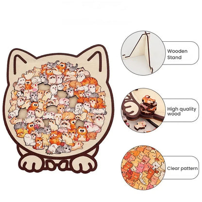 Charming Animal Shape Wooden Jigsaw Puzzles - Fun & Decorative for All Ages!