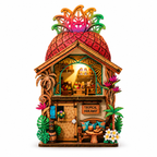 3D Wooden Pineapple Cottage Puzzle & Fridge Magnet DIY Kit