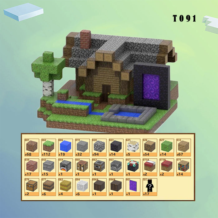Fantasy villa built with 554 magnetic building blocks