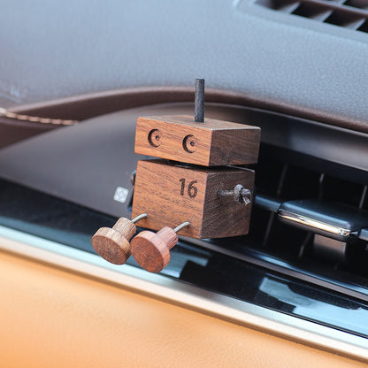 Wooden Man Car Aromatherapy Diffuser - Natural Wood Car Decor