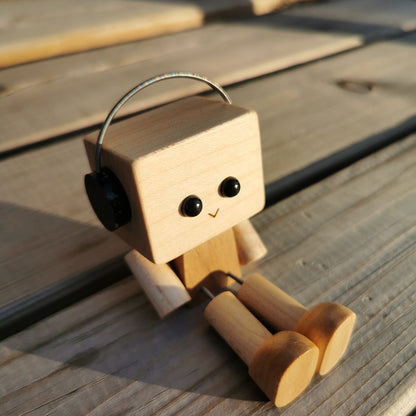 Free Shipping Swaying Wooden Man Figurine | Handcrafted Car & Desk Decor