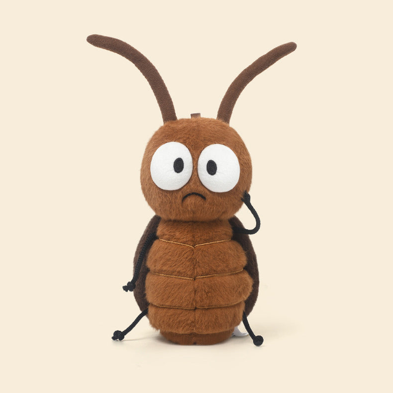 Cockroach Plush Toy - Cute Insect Plushie with Big Eyes