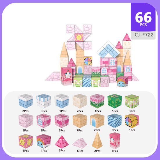 Magnetic Building Blocks for Kids | STEM Learning Toys with 6-Sided Magnets & Fade-Proof Designs