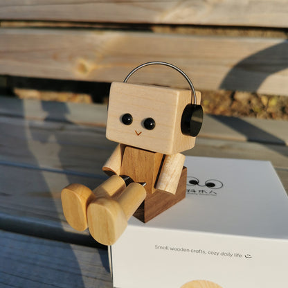 Free Shipping Swaying Wooden Man Figurine | Handcrafted Car & Desk Decor