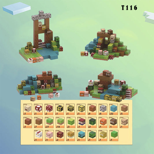 Pixel Adventure Building Set – 120-Piece Magnetic Blocks for Creative Play