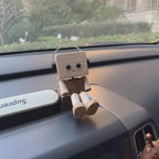 Free Shipping Swaying Wooden Man Figurine | Handcrafted Car & Desk Decor